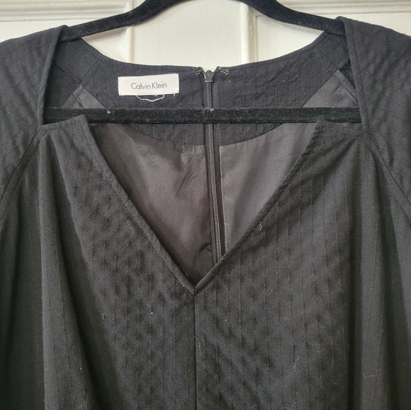 Calvin Klein Black Dress. Size 16. Cotton - Picture 3 of 4